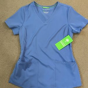 Healing Hands Ceil blue scrub top